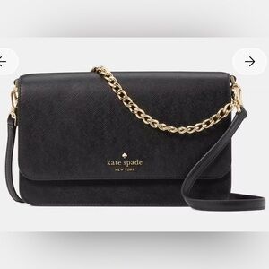 Kate Spade Black Crossbody Bag with Gold Chain